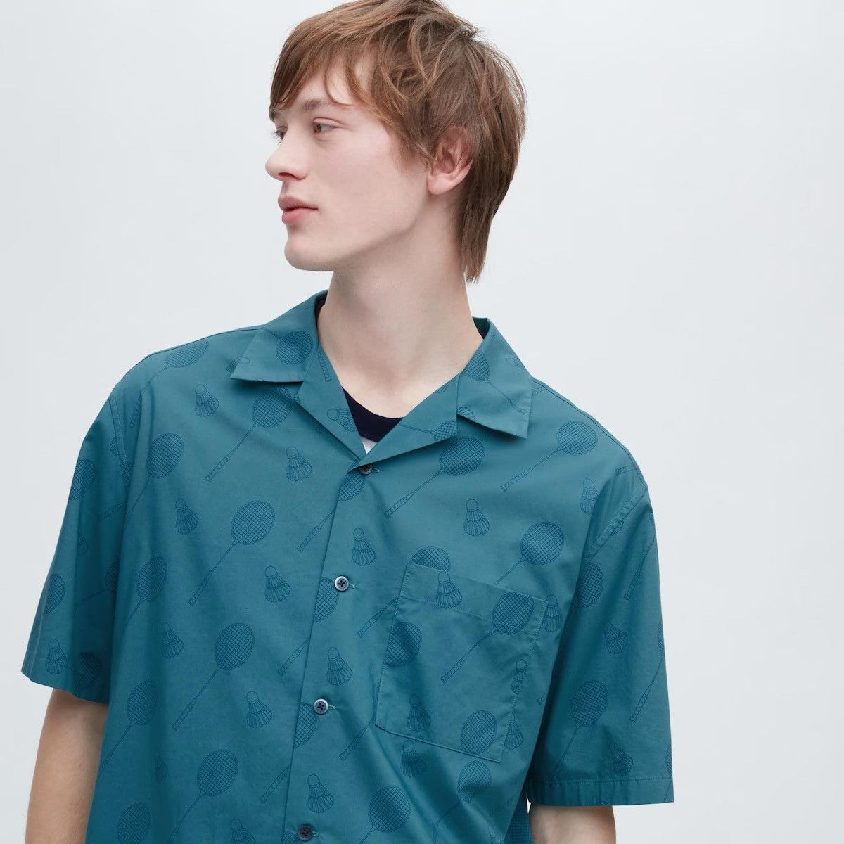 JW Anderson × Uniqlo Medium Open Collar Blue Badminton Tennis Dress Shirt Up Size US M / EU 48-50 / 2 - 4 Thumbnail