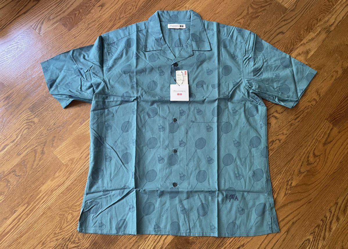 JW Anderson × Uniqlo Medium Open Collar Blue Badminton Tennis Dress Shirt Up Size US M / EU 48-50 / 2 - 1 Thumbnail