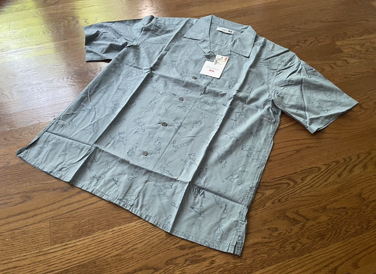 JW Anderson × Uniqlo Extra Small Open Collar Light Blue Tennis Dress Shirt Up XS Size US XS / EU 42 / 0 - 2 Thumbnail