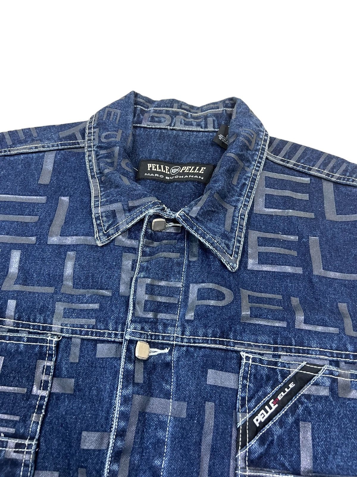 Marc Buchanan ARCHIVE🔥90s Pelle Pelle Marc Buchanan Jacquard Monogram OS Size US XL / EU 56 / 4 - 4 Thumbnail
