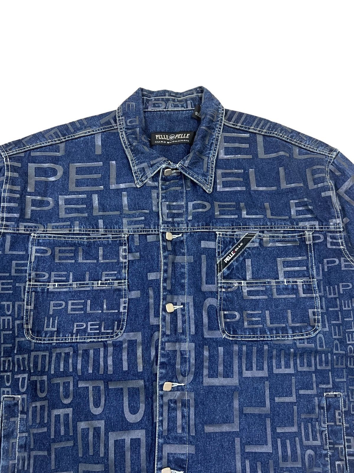 Marc Buchanan ARCHIVE🔥90s Pelle Pelle Marc Buchanan Jacquard Monogram OS Size US XL / EU 56 / 4 - 3 Thumbnail