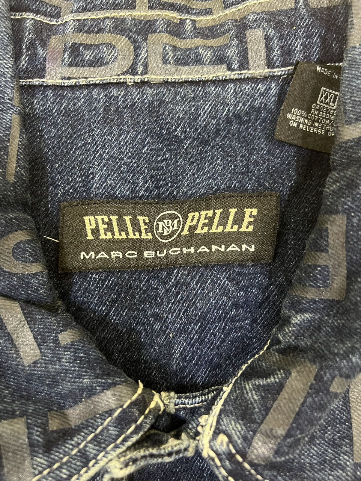 Marc Buchanan ARCHIVE🔥90s Pelle Pelle Marc Buchanan Jacquard Monogram OS Size US XL / EU 56 / 4 - 10 Thumbnail