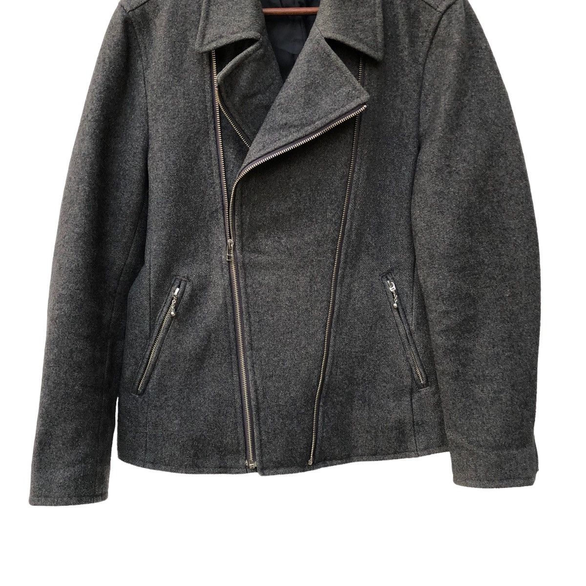 Japanese Brand Takeo Kikuchi Asymmetrical Double Collar Zipper Jacket Size US M / EU 48-50 / 2 - 7 Thumbnail