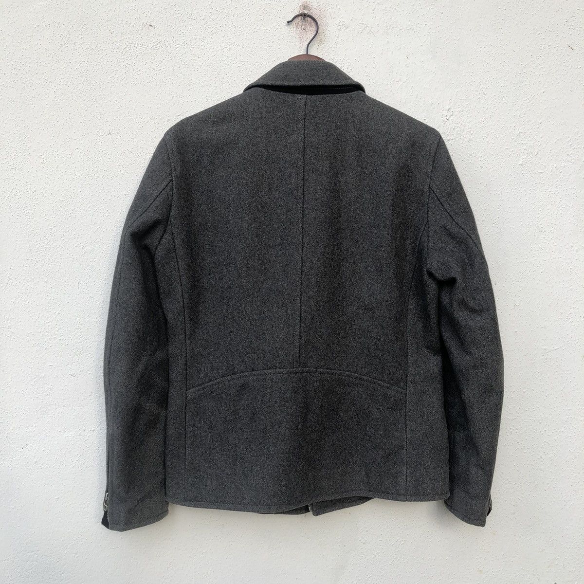 Japanese Brand Takeo Kikuchi Asymmetrical Double Collar Zipper Jacket Size US M / EU 48-50 / 2 - 3 Thumbnail