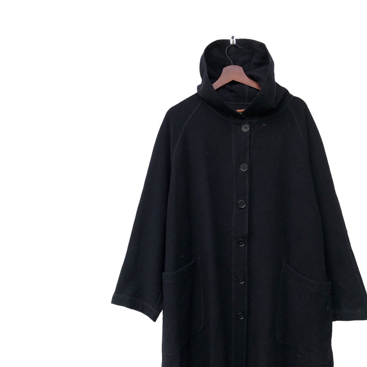 United Colors Of Benetton 🔥UNITED OF COLOUR BENETTON WOOL LONG COAT JACKET Size XL / US 12-14 / IT 48-50 - 4 Thumbnail