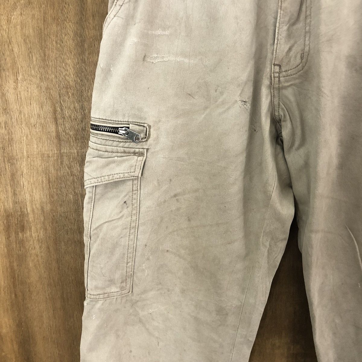 Vintage Even River dirty thrashed Brown Cargo pants #6247 Size US 31 - 6 Thumbnail