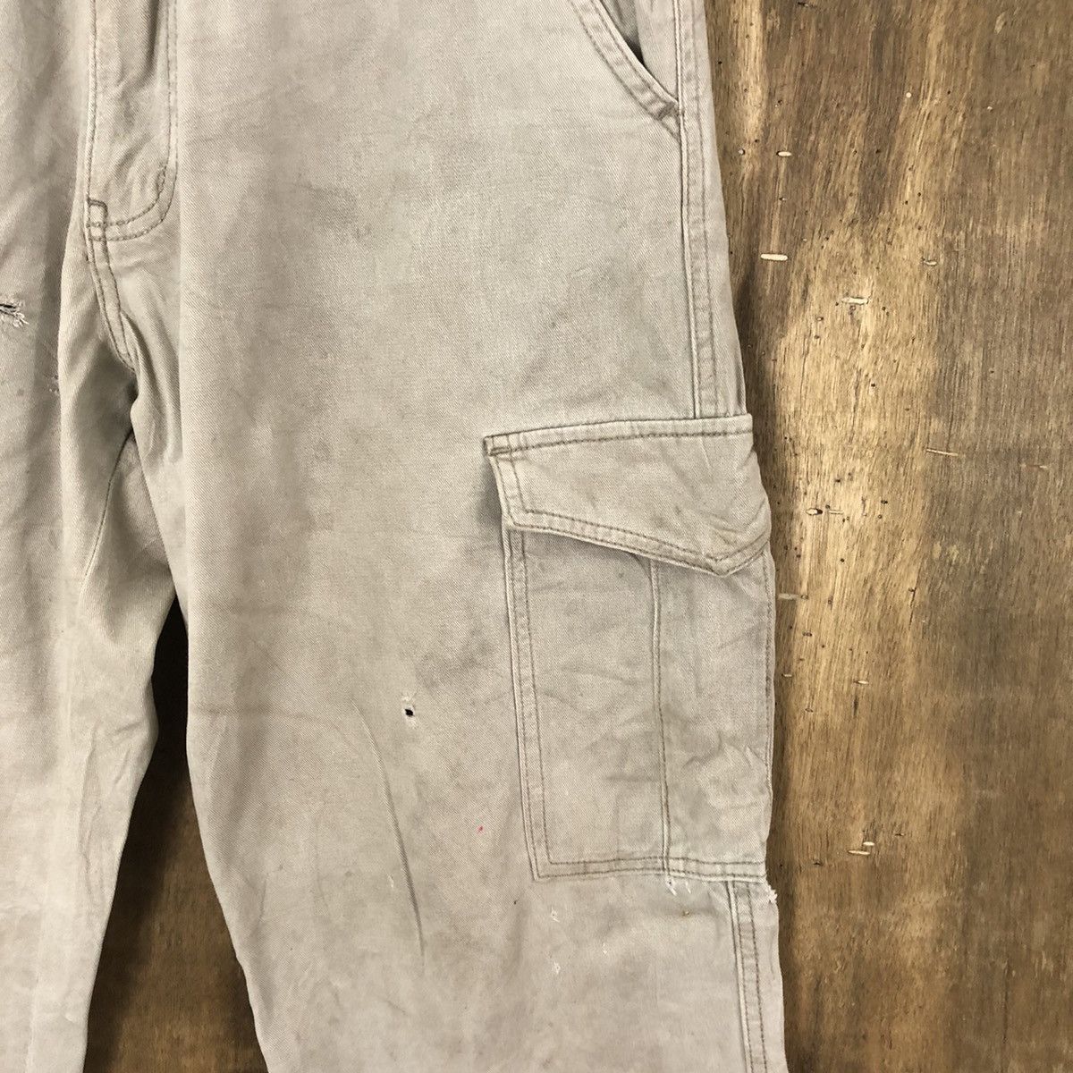 Vintage Even River dirty thrashed Brown Cargo pants #6247 Size US 31 - 7 Thumbnail