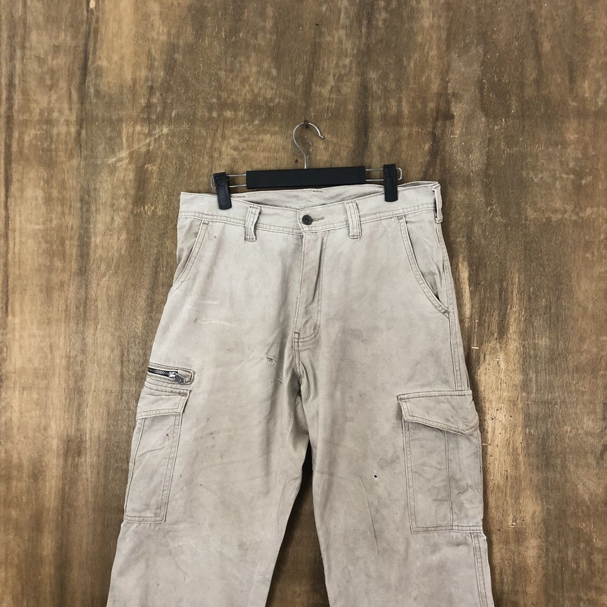 Vintage Even River dirty thrashed Brown Cargo pants #6247 Size US 31 - 2 Thumbnail