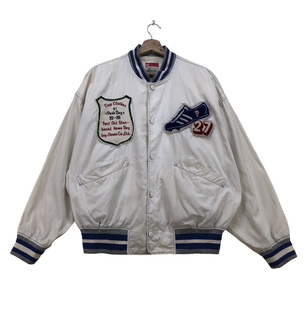 Japanese Brand Vintage 80s Posh Boy Bomber Jacket Size US L / EU 52-54 / 3 - 1 Thumbnail