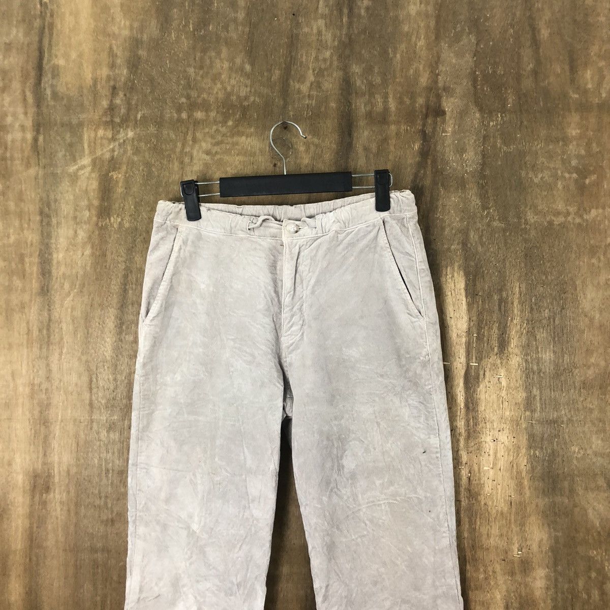Japanese Brand De Button Grey Corduroi Casual Pants #6323 Size US 26 / EU 42 - 2 Thumbnail