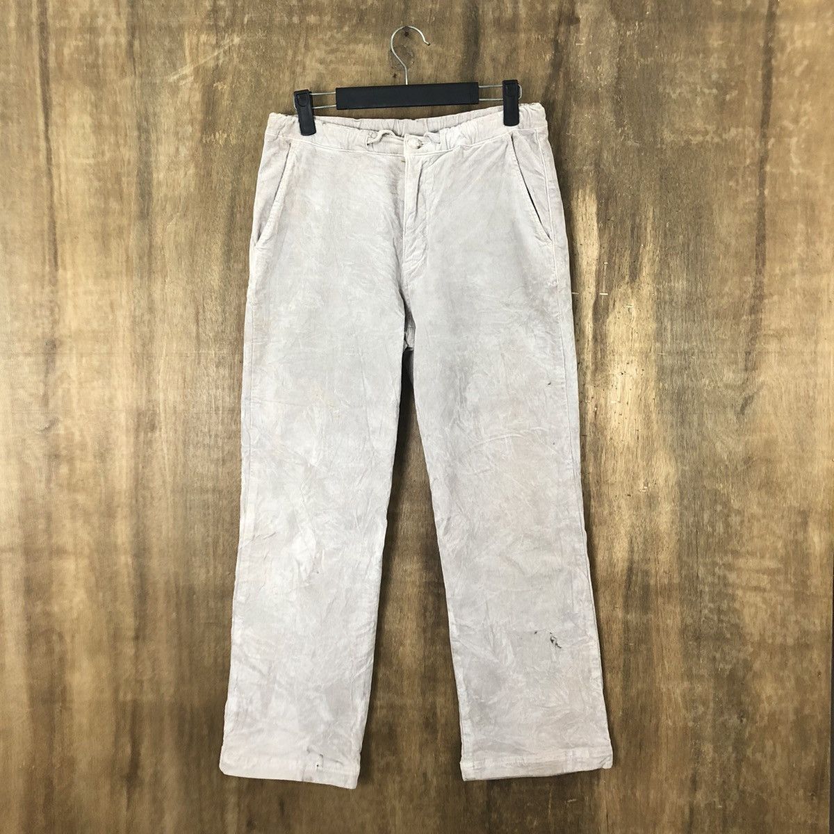 Japanese Brand De Button Grey Corduroi Casual Pants #6323 Size US 26 / EU 42 - 1 Thumbnail