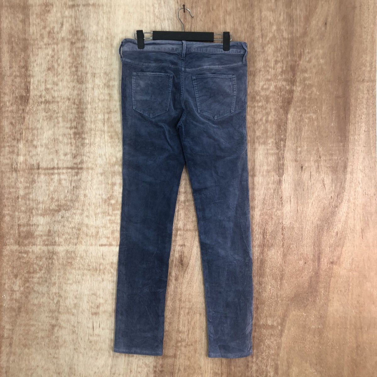 Japanese Brand Earth Econology Dark Blue Corduroy Casual pants #6203 Size US 29 - 7 Thumbnail