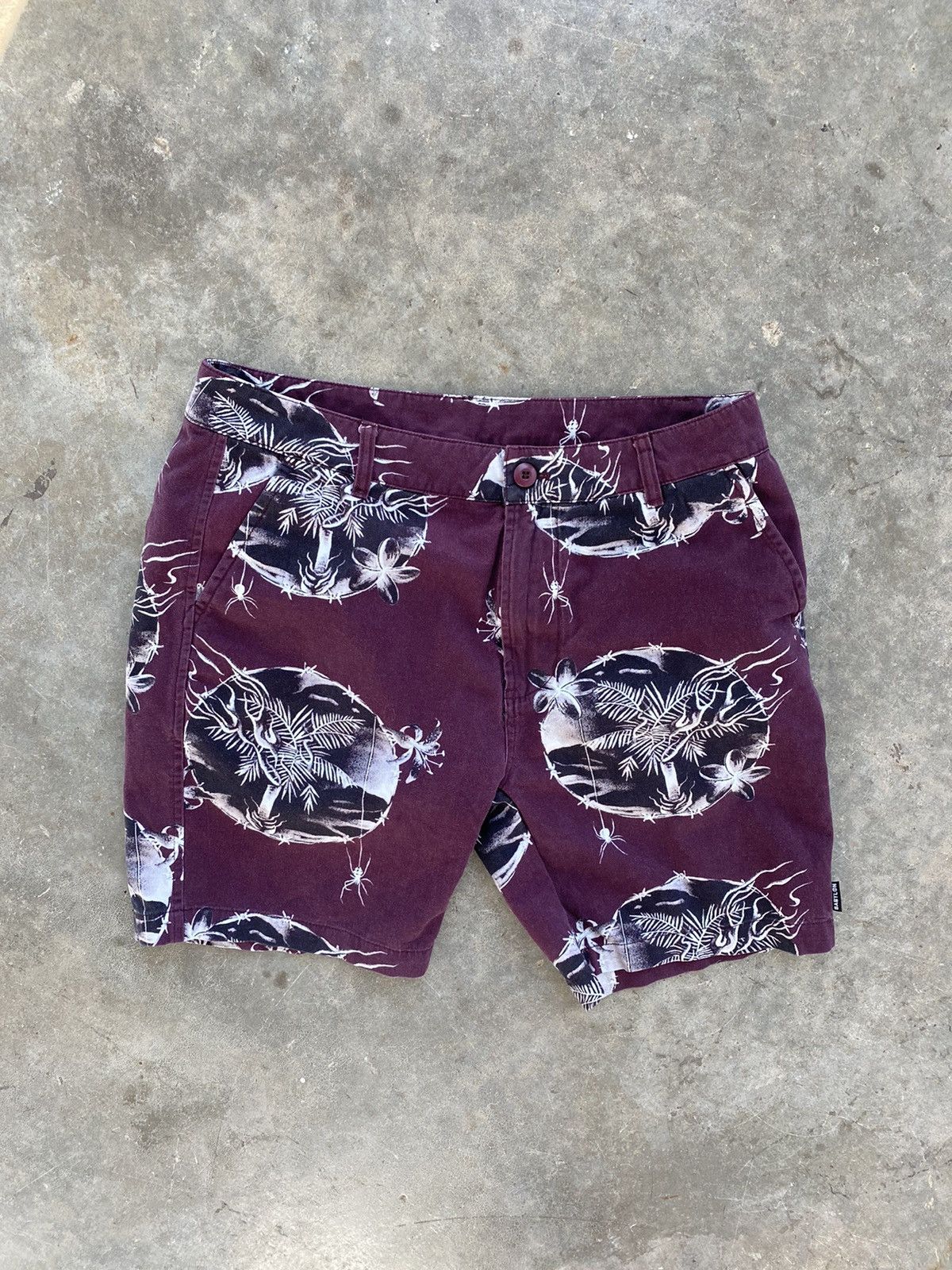 Babylon Babylon Red Chrome Spider Palm Shorts Sz. 32 🥣 Blood Skate Size US 32 / EU 48 - 1 Thumbnail