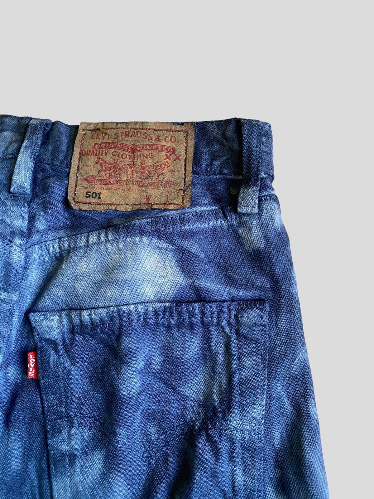 Levi's Vintage 90s Levi's 501 Tie Dye Denim Size US 28 / EU 44 - 16 Thumbnail