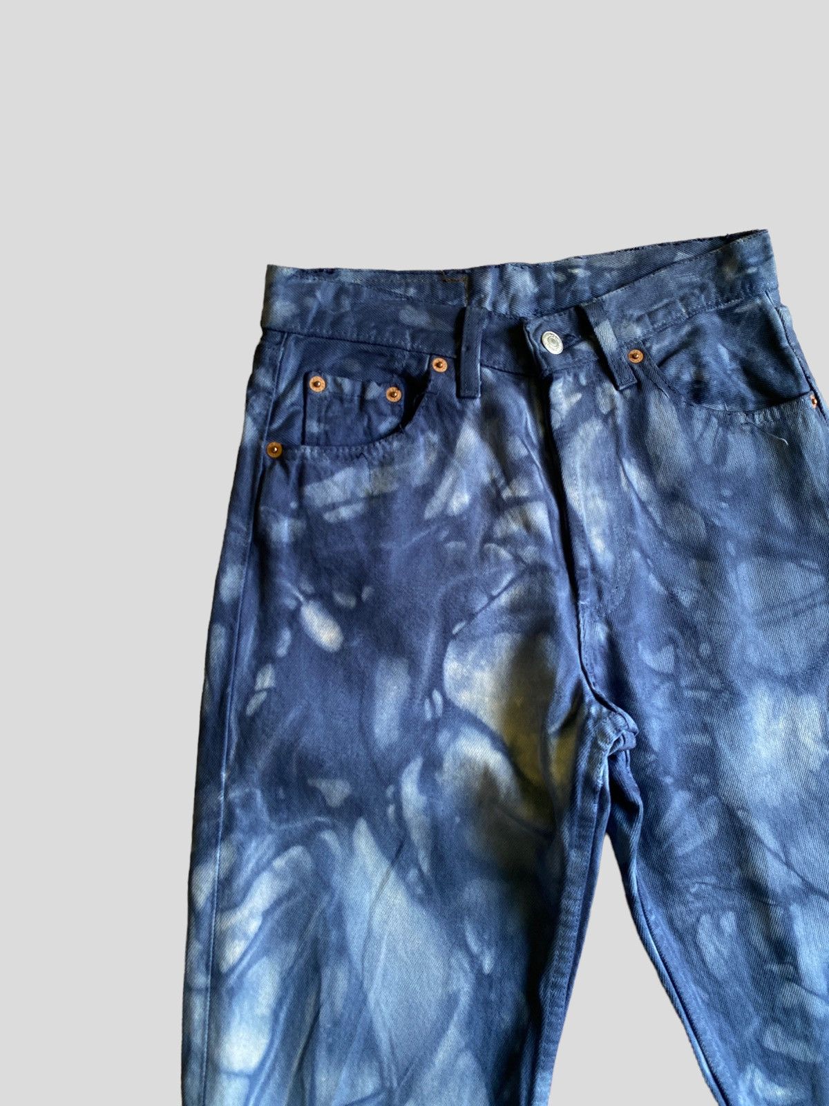 Levi's Vintage 90s Levi's 501 Tie Dye Denim Size US 28 / EU 44 - 4 Thumbnail