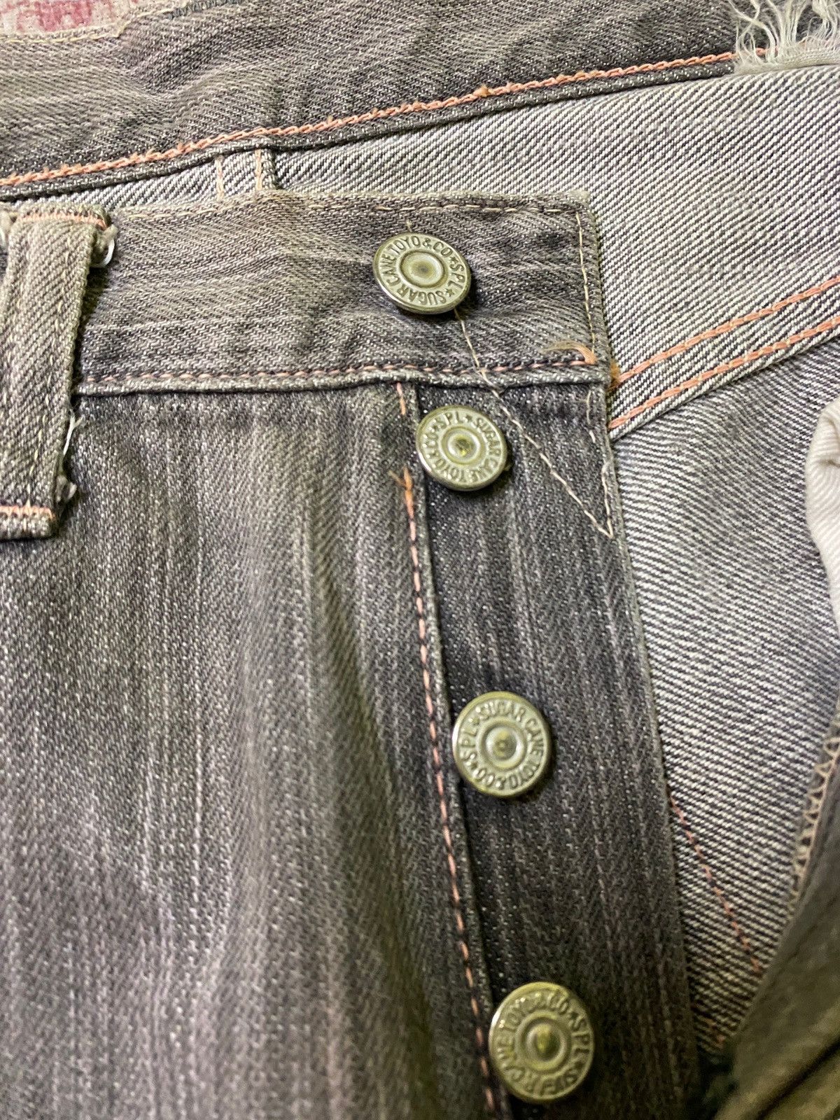 Sugar Cane × Vintage Vintage Sugar Cane Toyo Selvedge Distressed Denim Jeans Size US 29 - 8 Thumbnail