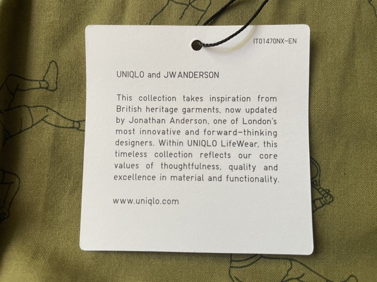JW Anderson × Uniqlo Small Open Collar Olive Green Tennis Dress Shirt Up Vacation Size US S / EU 44-46 / 1 - 15 Thumbnail