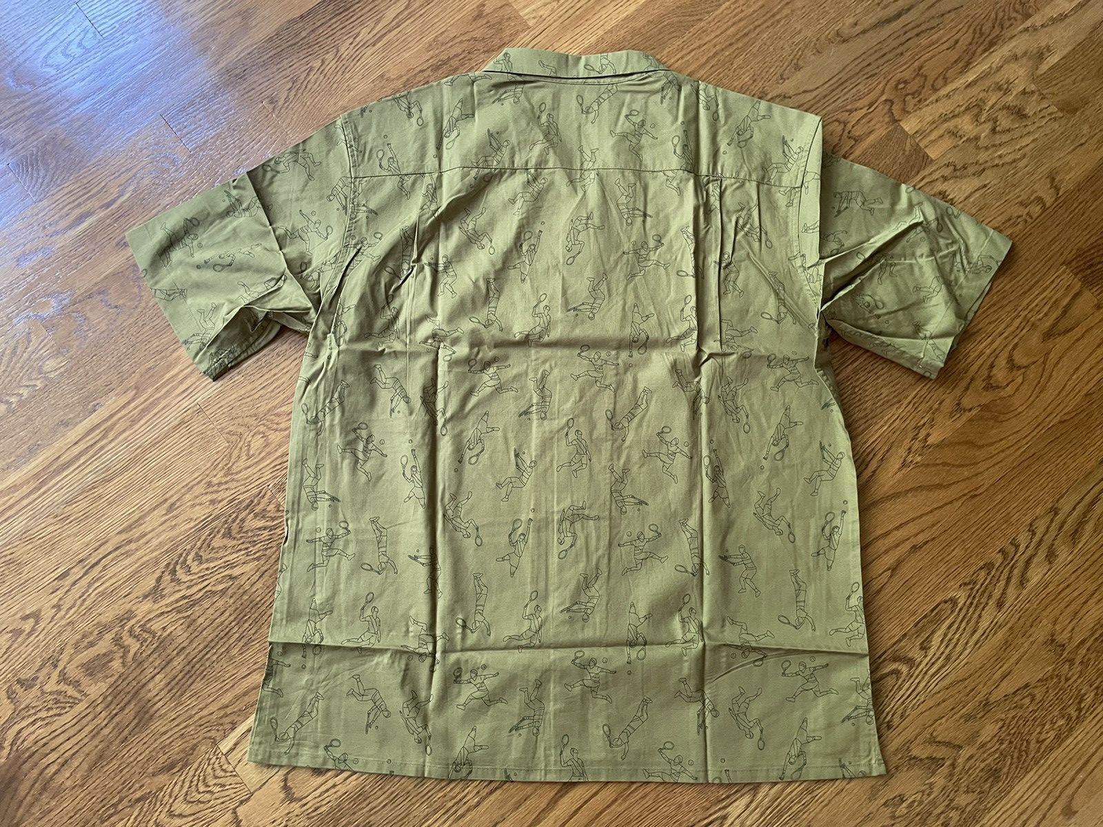 JW Anderson × Uniqlo Small Open Collar Olive Green Tennis Dress Shirt Up Vacation Size US S / EU 44-46 / 1 - 6 Thumbnail