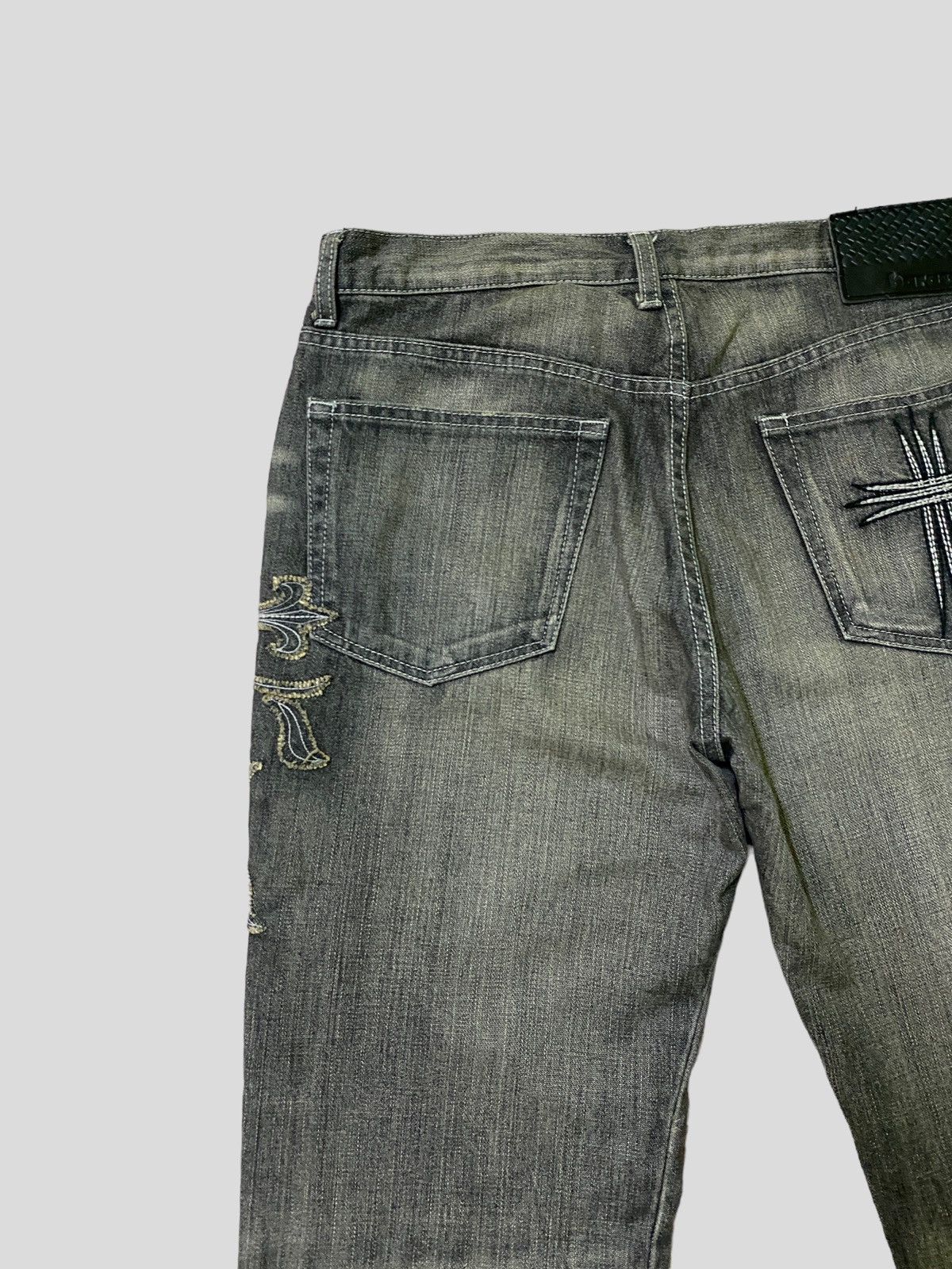 Hysteric Glamour Vintage BARASSI Patches Design Cross Inspired Denim Size US 31 - 10 Thumbnail