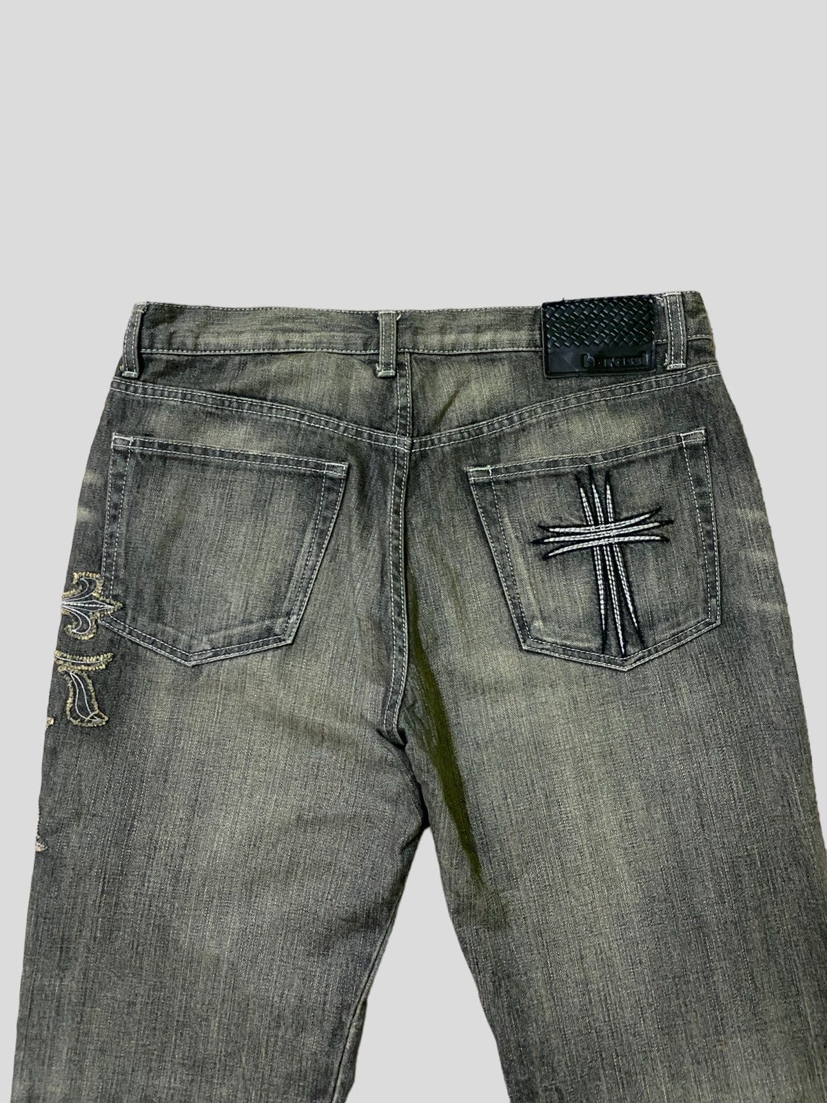 Hysteric Glamour Vintage BARASSI Patches Design Cross Inspired Denim Size US 31 - 9 Thumbnail