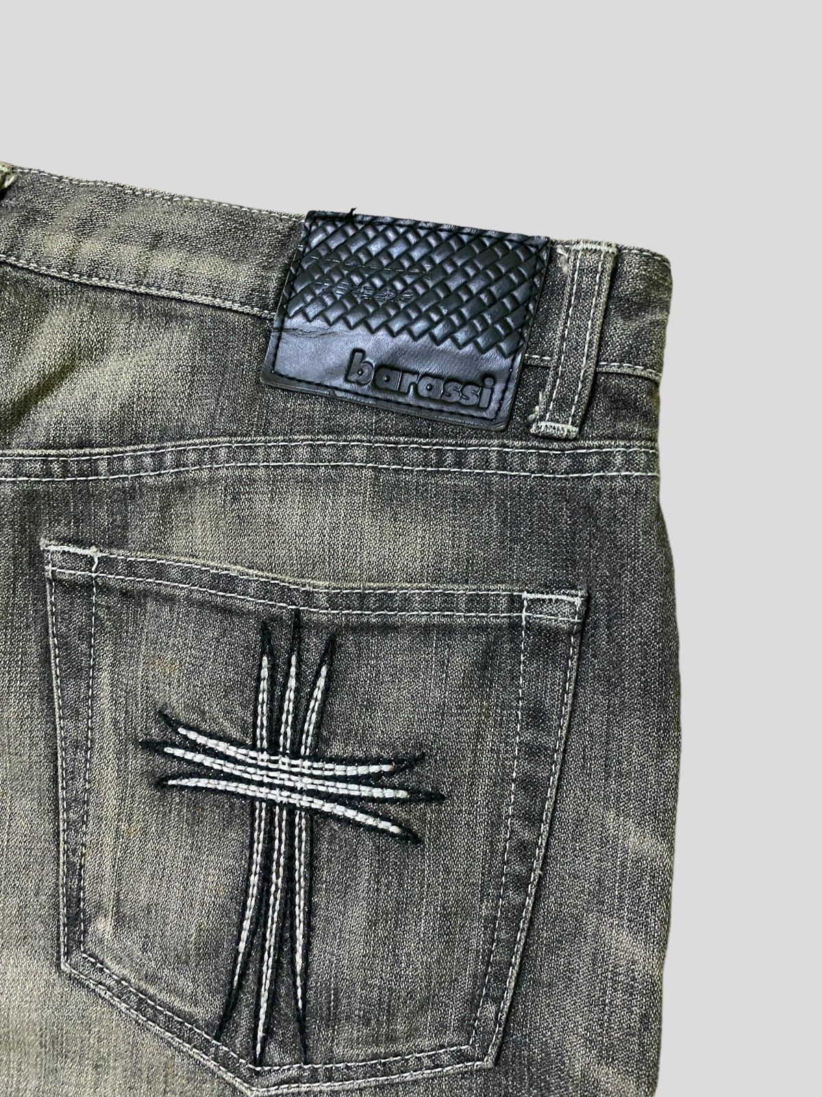 Hysteric Glamour Vintage BARASSI Patches Design Cross Inspired Denim Size US 31 - 14 Thumbnail
