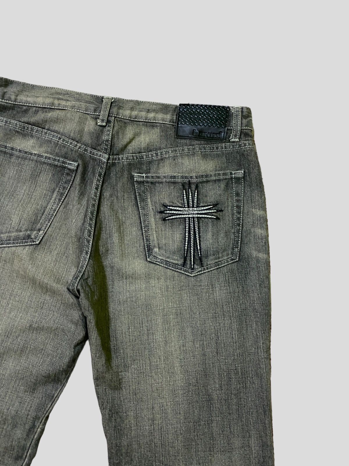 Hysteric Glamour Vintage BARASSI Patches Design Cross Inspired Denim Size US 31 - 11 Thumbnail