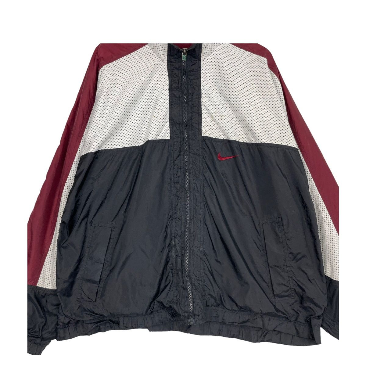 Nike × Vintage 💥90s NIKE BIG LOGO TRACK TOP WINDBREAKER JACKET Size US L / EU 52-54 / 3 - 6 Thumbnail