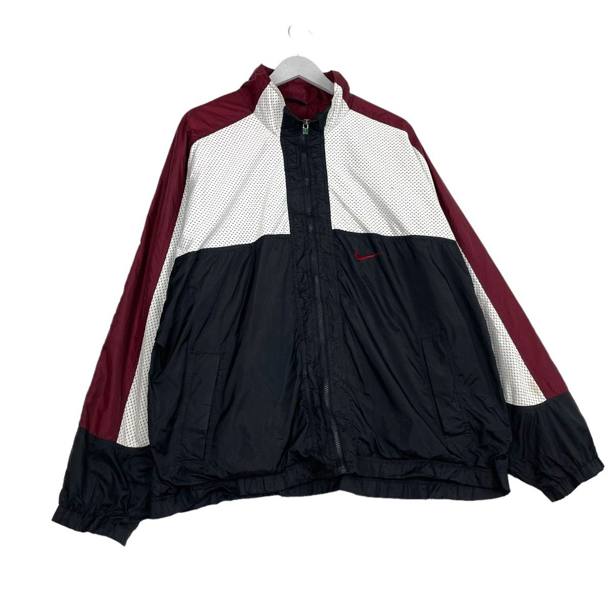 Nike × Vintage 💥90s NIKE BIG LOGO TRACK TOP WINDBREAKER JACKET Size US L / EU 52-54 / 3 - 4 Thumbnail