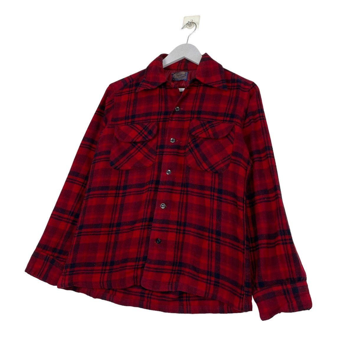 Flannel × Pendleton × Vintage 💥90s PENDLETON FLANNEL WOOL BUTTON SHIRT Size US S / EU 44-46 / 1 - 2 Thumbnail