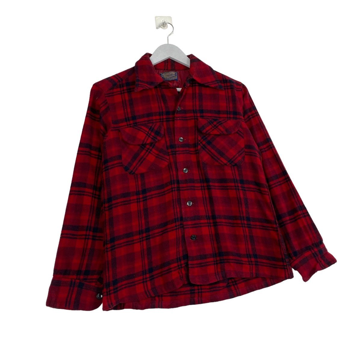Flannel × Pendleton × Vintage 💥90s PENDLETON FLANNEL WOOL BUTTON SHIRT Size US S / EU 44-46 / 1 - 3 Thumbnail