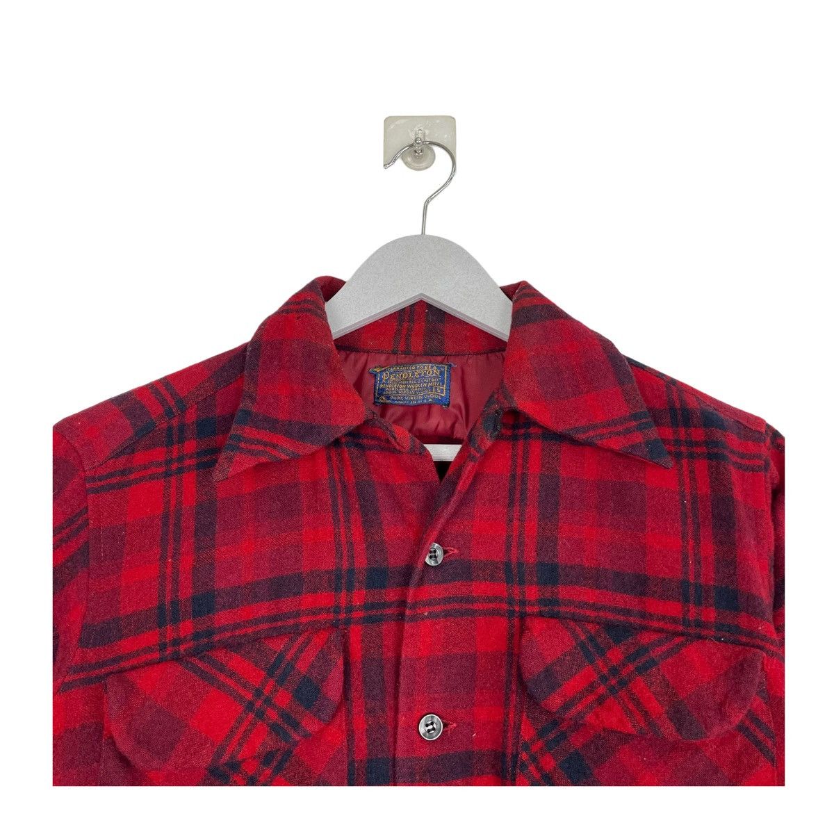 Flannel × Pendleton × Vintage 💥90s PENDLETON FLANNEL WOOL BUTTON SHIRT Size US S / EU 44-46 / 1 - 4 Thumbnail