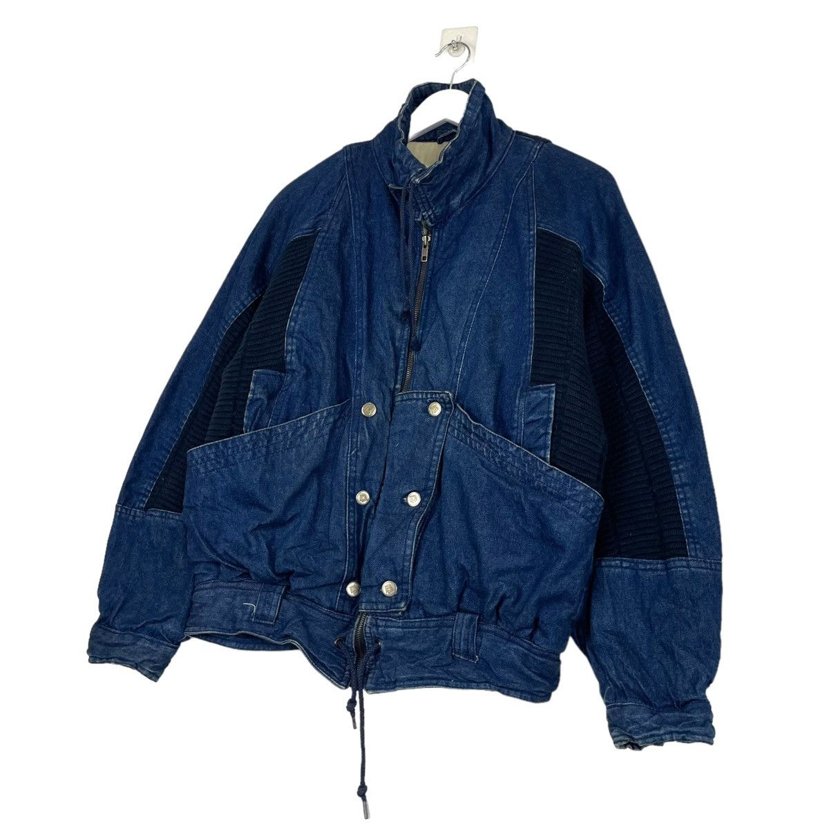 Japanese Brand × Vintage 💥90s MARVEL DENIM BOMBER JACKET Size US M / EU 48-50 / 2 - 3 Thumbnail