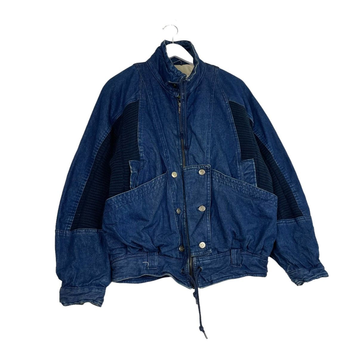 Japanese Brand × Vintage 💥90s MARVEL DENIM BOMBER JACKET Size US M / EU 48-50 / 2 - 4 Thumbnail