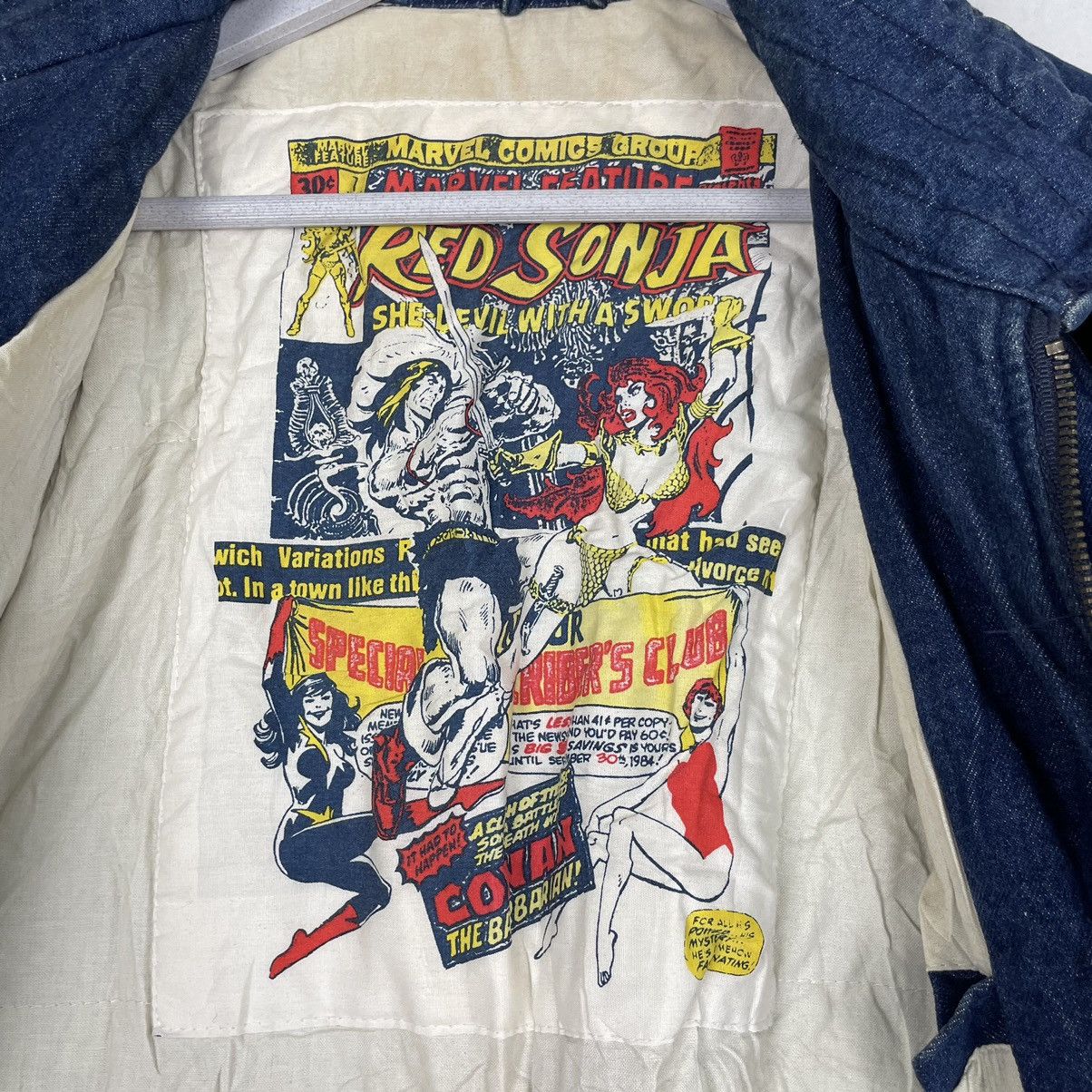 Japanese Brand × Vintage 💥90s MARVEL DENIM BOMBER JACKET Size US M / EU 48-50 / 2 - 12 Thumbnail