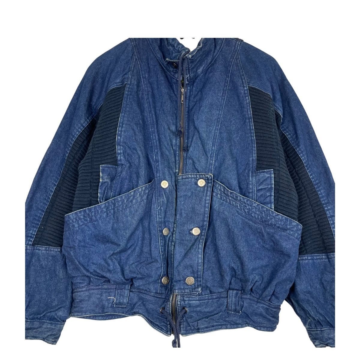 Japanese Brand × Vintage 💥90s MARVEL DENIM BOMBER JACKET Size US M / EU 48-50 / 2 - 6 Thumbnail
