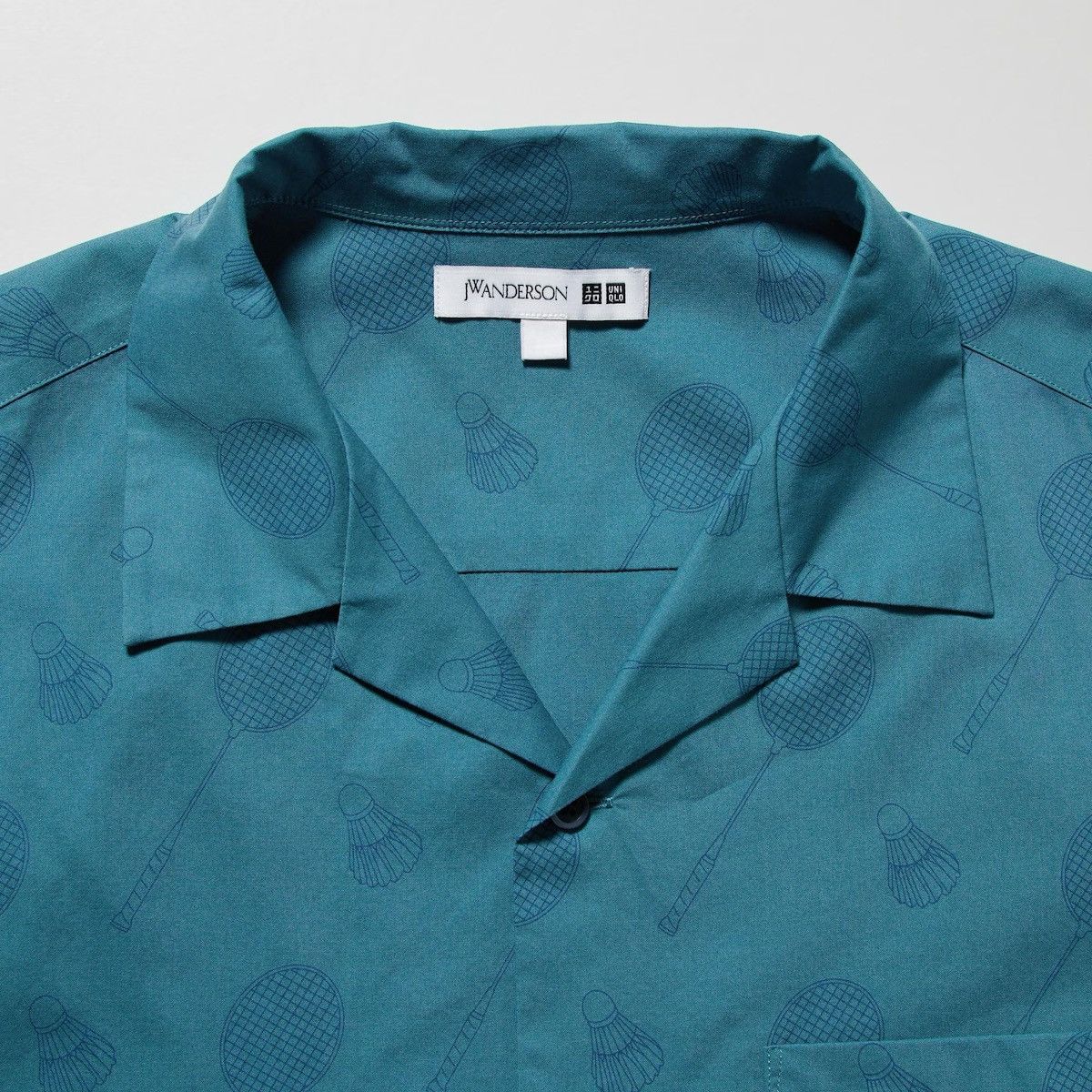 JW Anderson × Uniqlo Large Open Collar Blue Badminton Tennis Dress Shirt Up Size US L / EU 52-54 / 3 - 18 Thumbnail