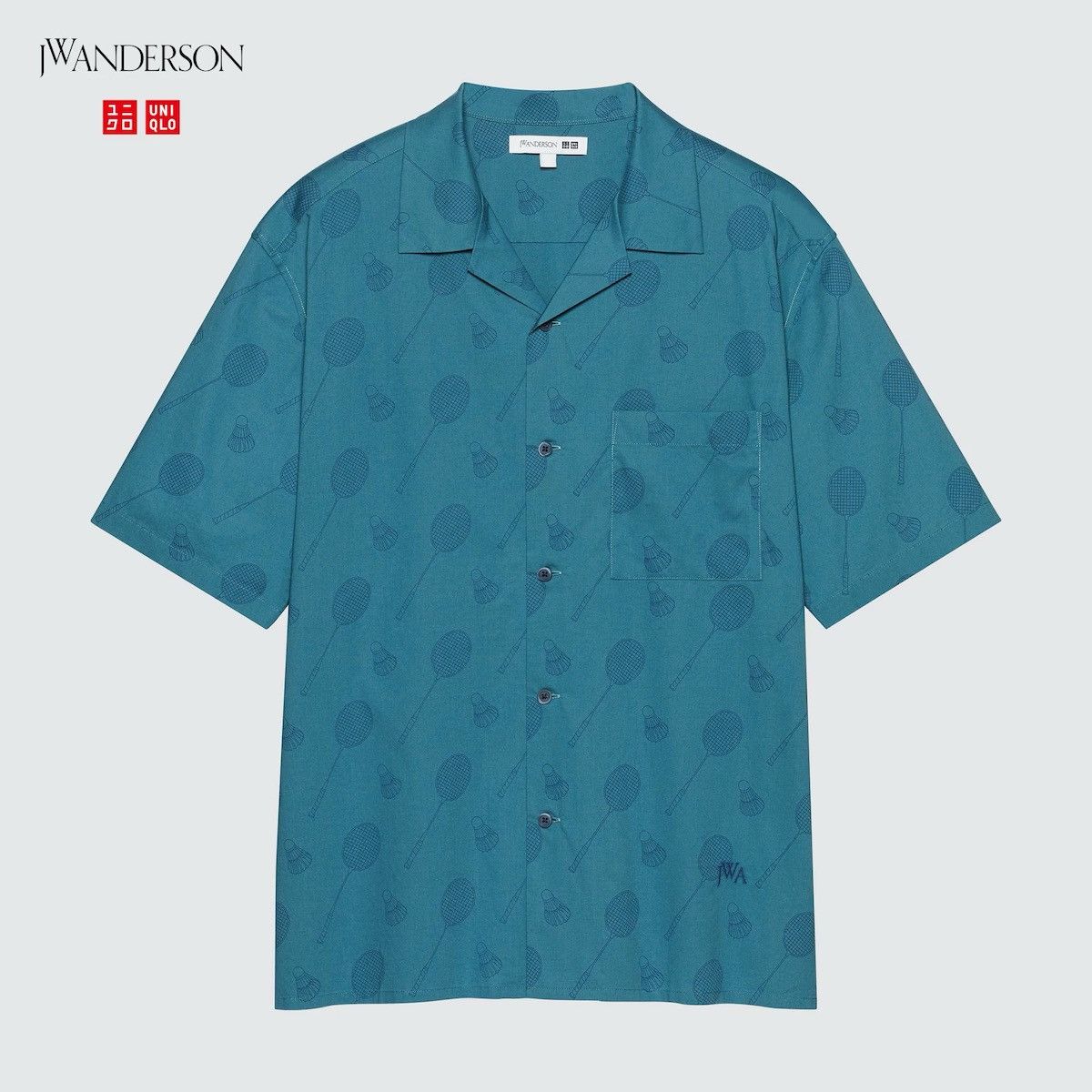 JW Anderson × Uniqlo Large Open Collar Blue Badminton Tennis Dress Shirt Up Size US L / EU 52-54 / 3 - 3 Thumbnail