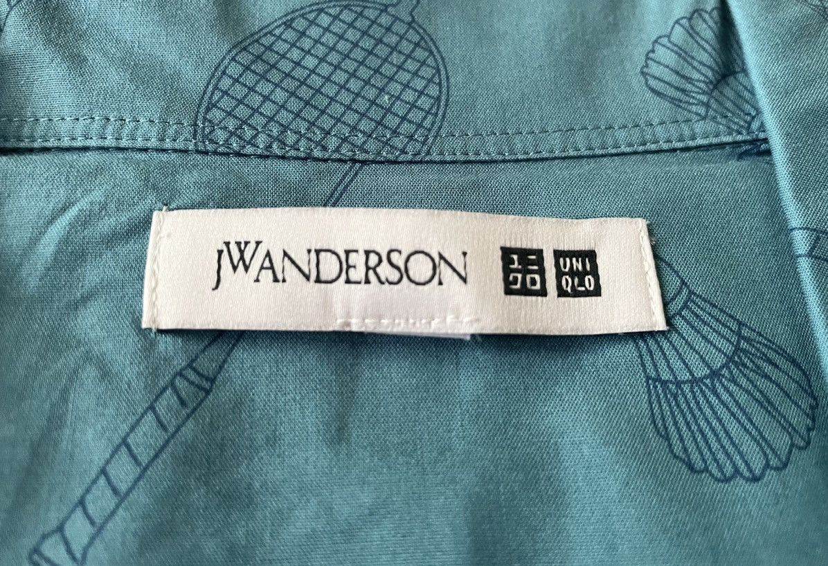 JW Anderson × Uniqlo Large Open Collar Blue Badminton Tennis Dress Shirt Up Size US L / EU 52-54 / 3 - 14 Thumbnail