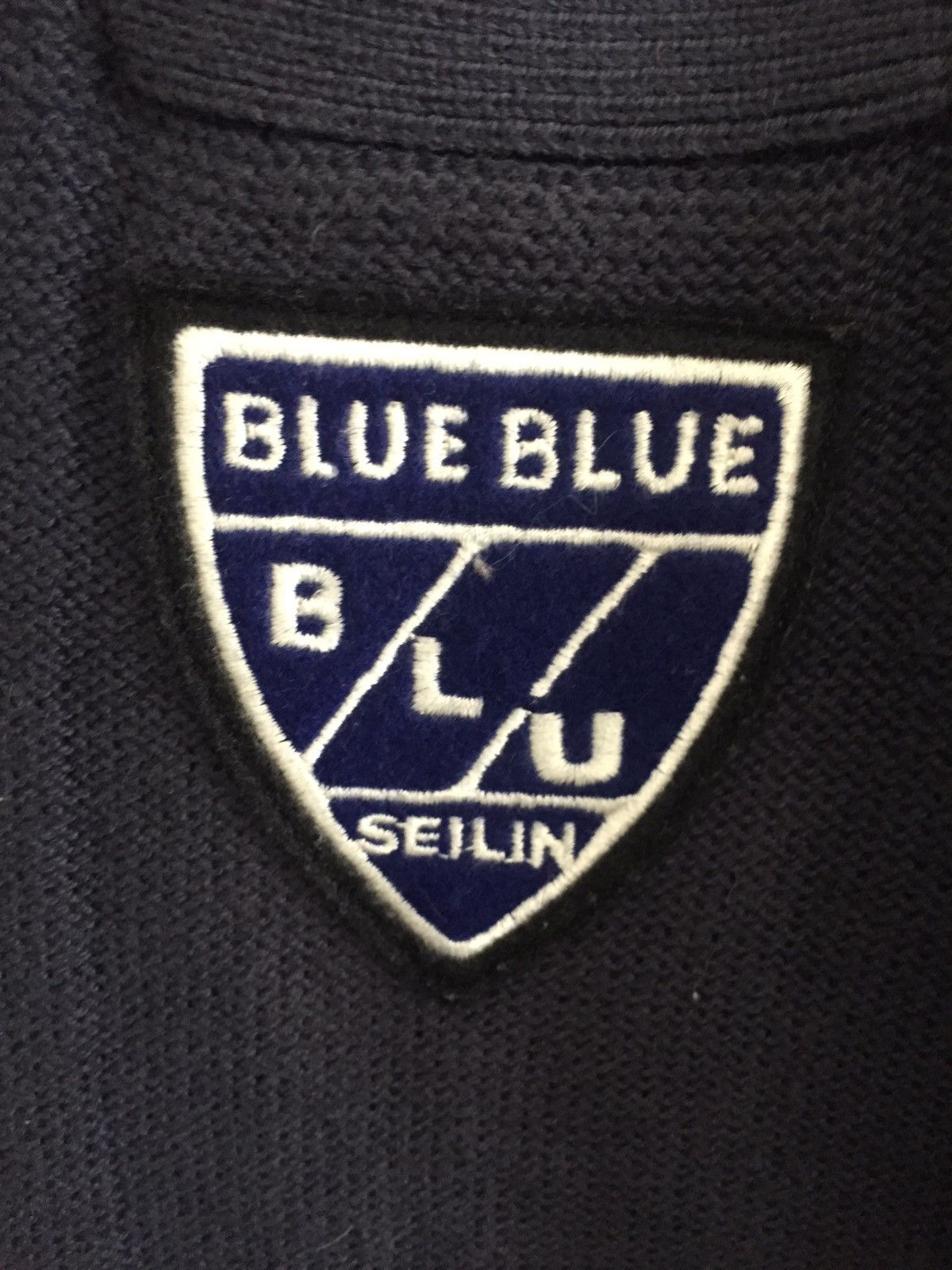 Blue Blue Japan Blue Blue 🇯🇵 Embroidered Badges Hand Knit Cardigan Size US M / EU 48-50 / 2 - 4 Thumbnail