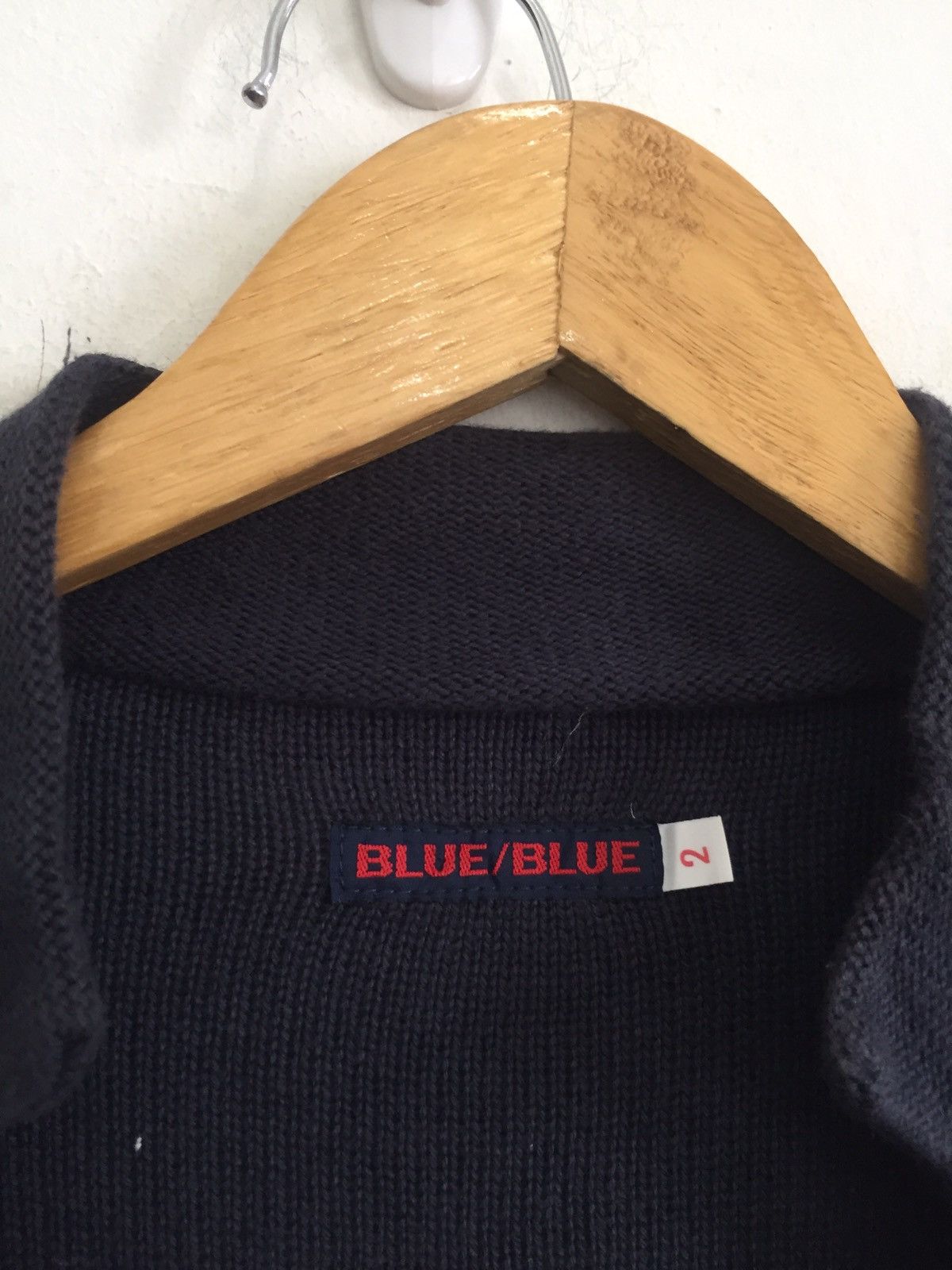 Blue Blue Japan Blue Blue 🇯🇵 Embroidered Badges Hand Knit Cardigan Size US M / EU 48-50 / 2 - 5 Thumbnail