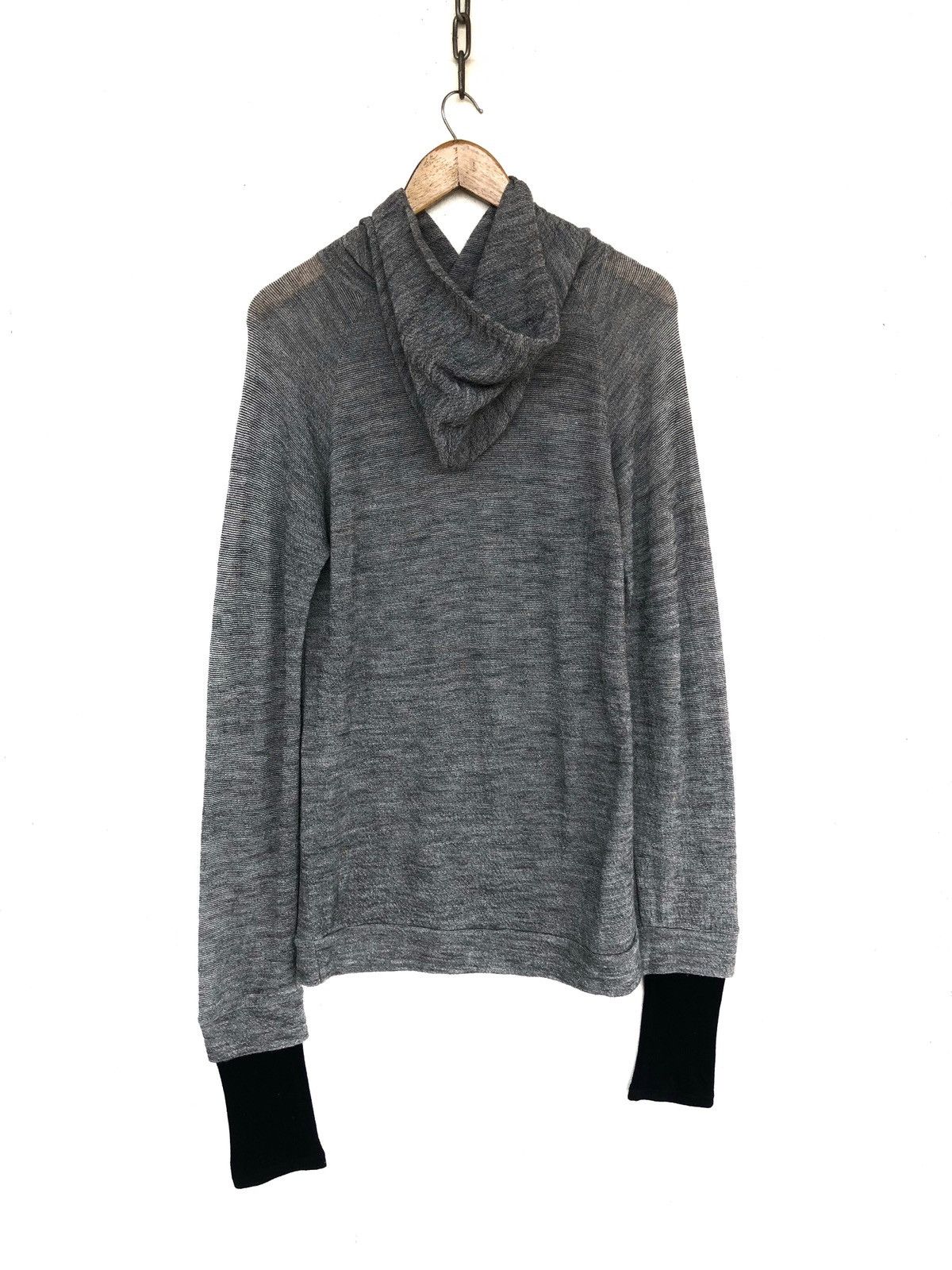 Yohji Yamamoto Archive Yohji Hybrid Sleeves Thin Wool Grey Witch Hoodie Size US M / EU 48-50 / 2 - 7 Thumbnail