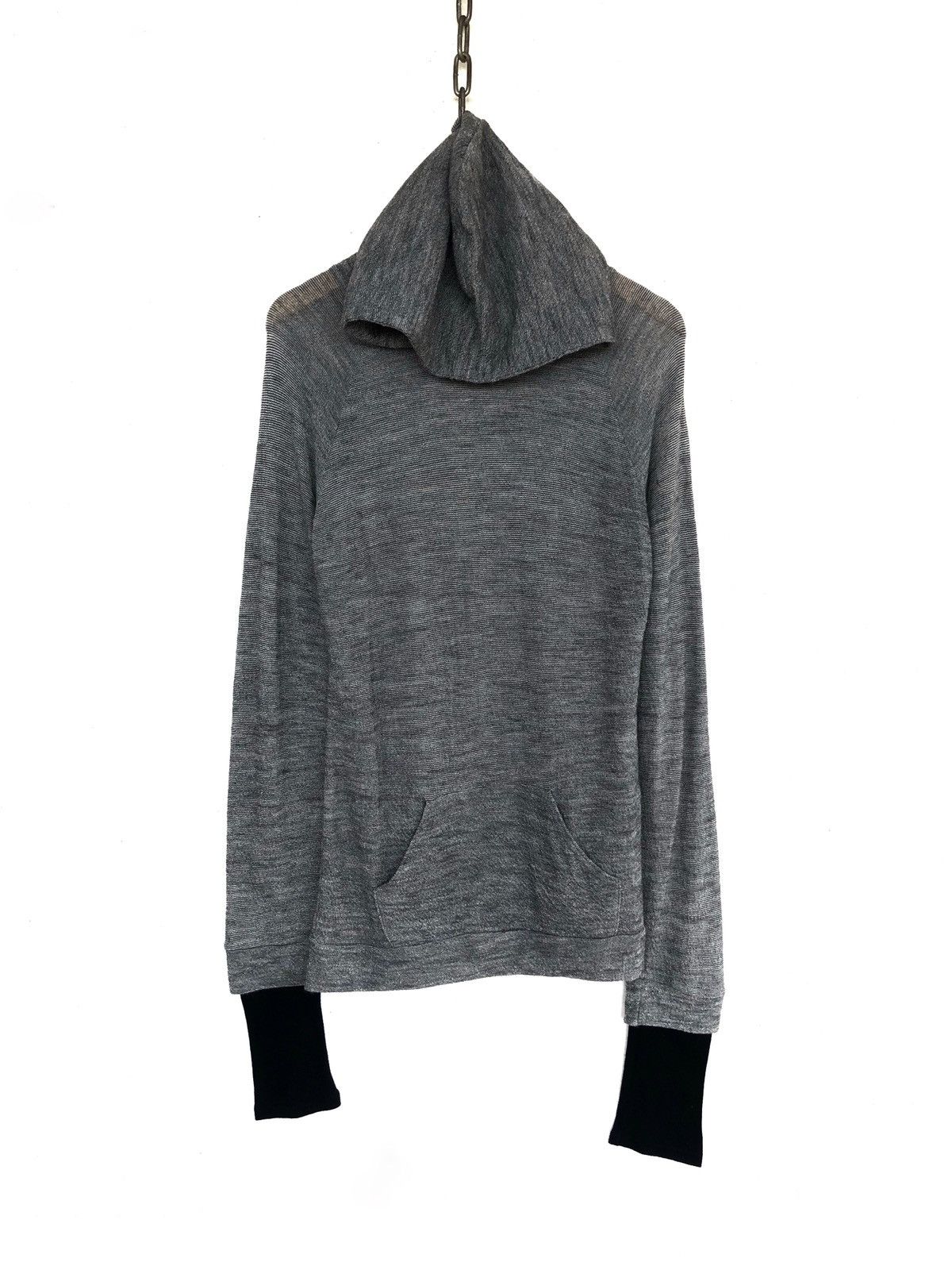 Yohji Yamamoto Archive Yohji Hybrid Sleeves Thin Wool Grey Witch Hoodie Size US M / EU 48-50 / 2 - 1 Thumbnail