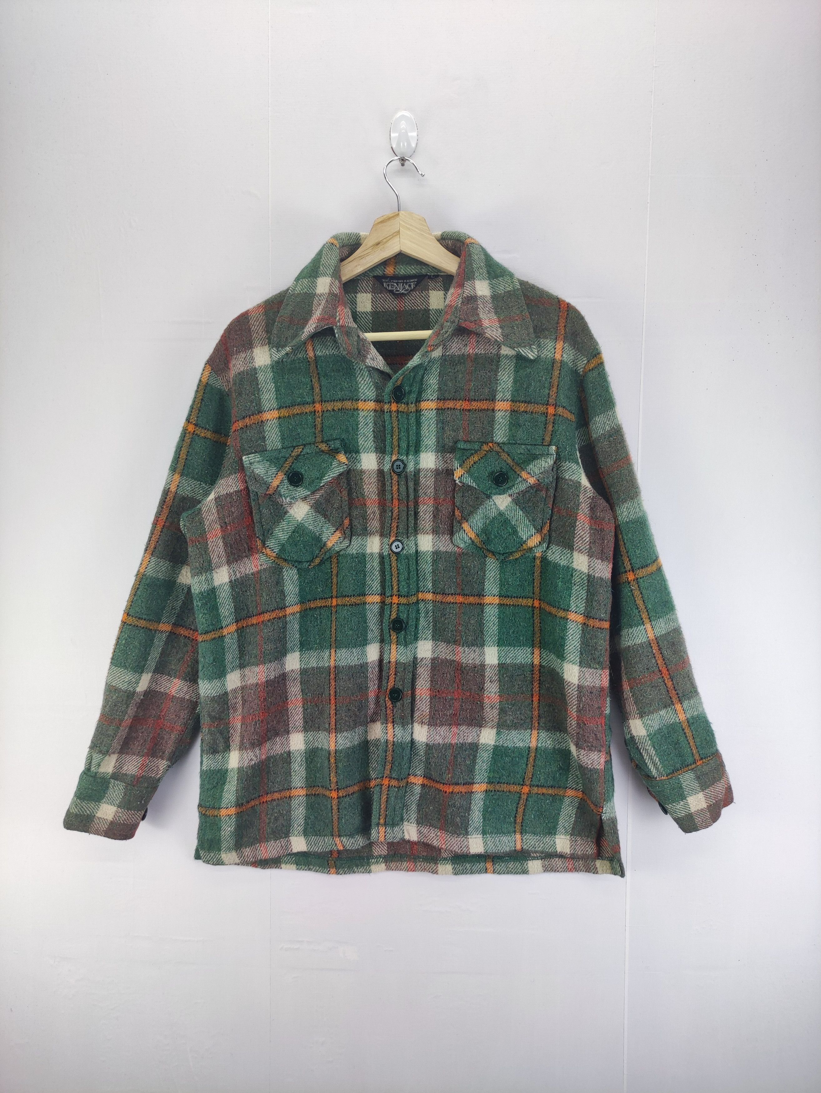 Flannel Vintage Wool Flannel Shirt Button Up by Kenjack Size US L / EU 52-54 / 3 - 1 Thumbnail