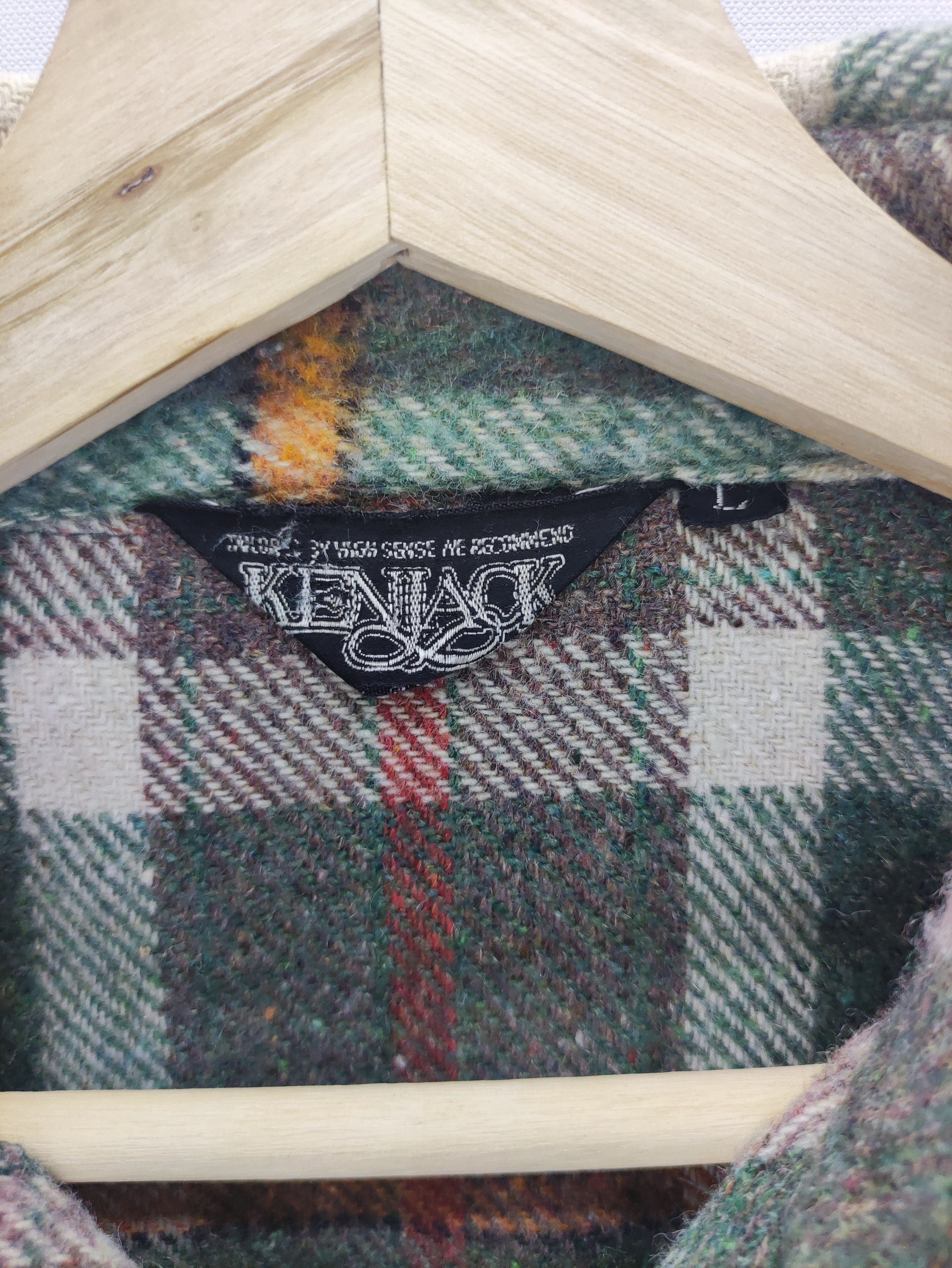Flannel Vintage Wool Flannel Shirt Button Up by Kenjack Size US L / EU 52-54 / 3 - 3 Thumbnail