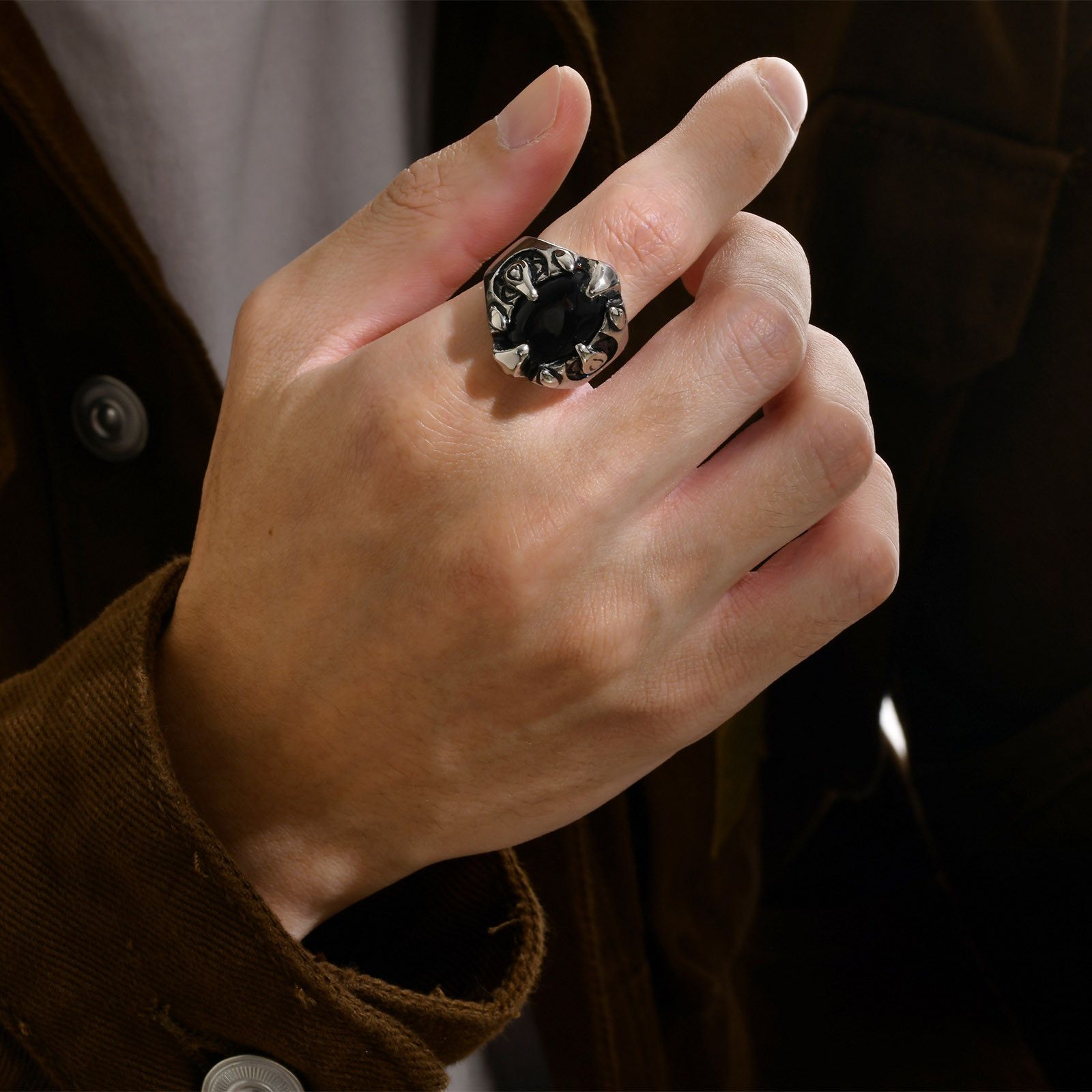 Jewelry Chunky Stone Dragon Paw Rings Size ONE SIZE - 2 Thumbnail