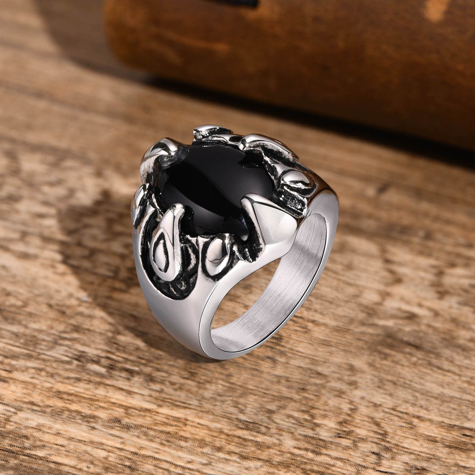 Jewelry Chunky Stone Dragon Paw Rings Size ONE SIZE - 3 Thumbnail
