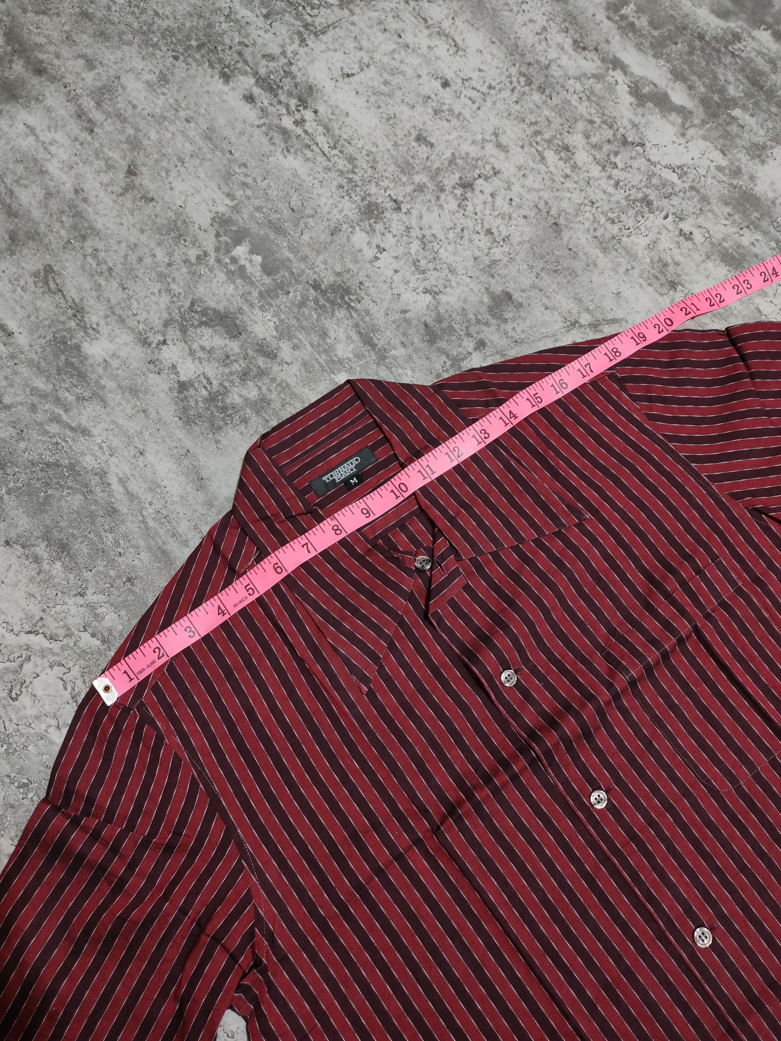 Hysteric Glamour × Japanese Brand × Tornado Mart Tornado Mart Strip Shirt Size US M / EU 48-50 / 2 - 10 Thumbnail