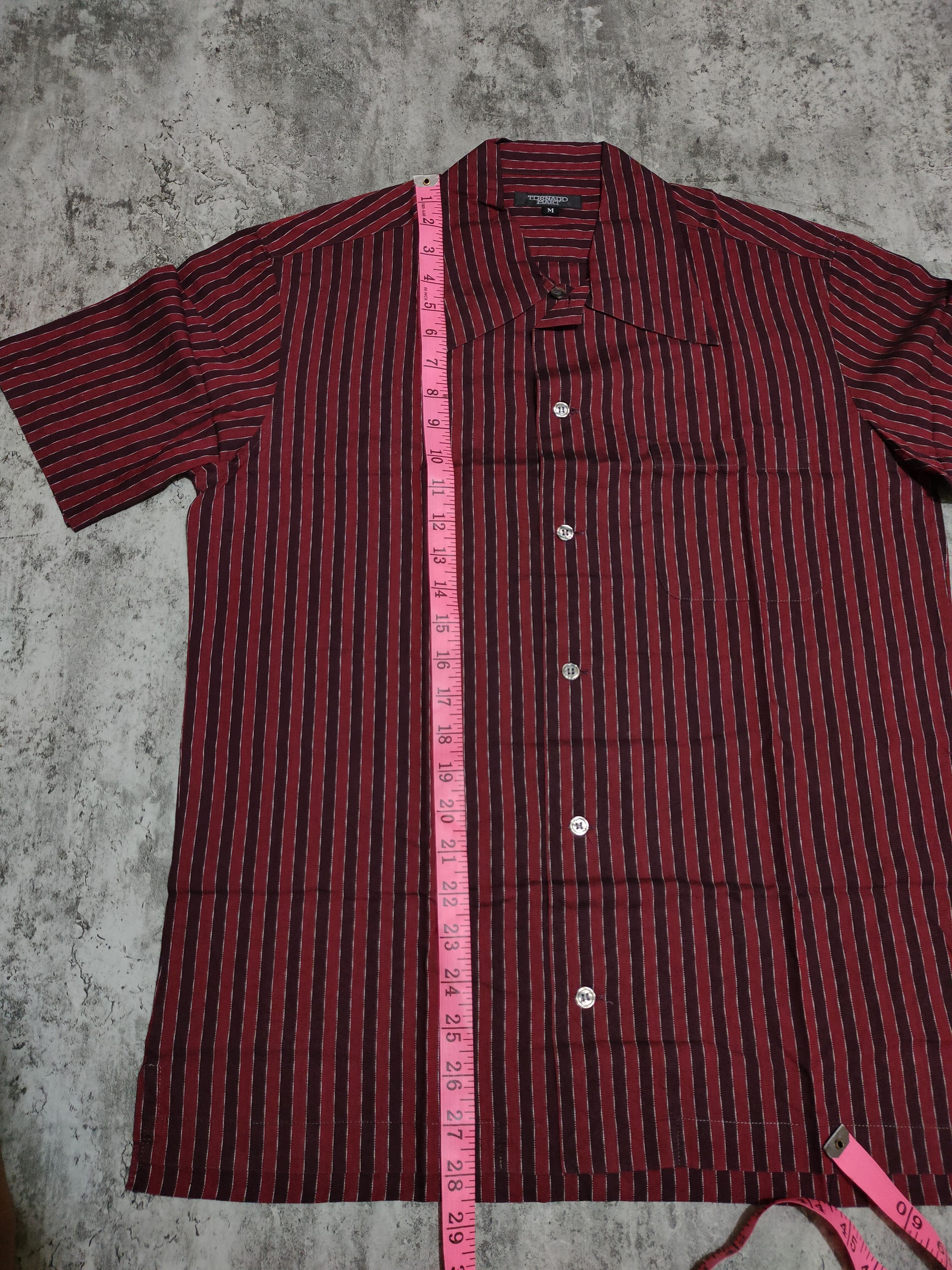 Hysteric Glamour × Japanese Brand × Tornado Mart Tornado Mart Strip Shirt Size US M / EU 48-50 / 2 - 9 Thumbnail