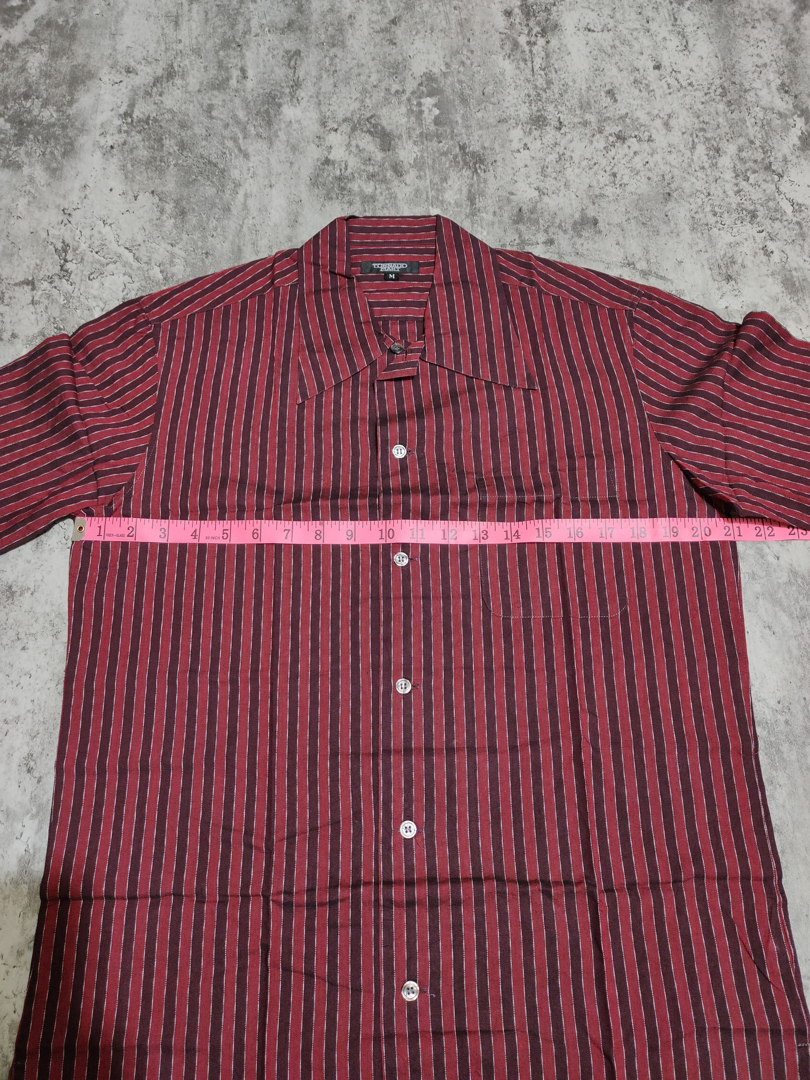 Hysteric Glamour × Japanese Brand × Tornado Mart Tornado Mart Strip Shirt Size US M / EU 48-50 / 2 - 8 Thumbnail