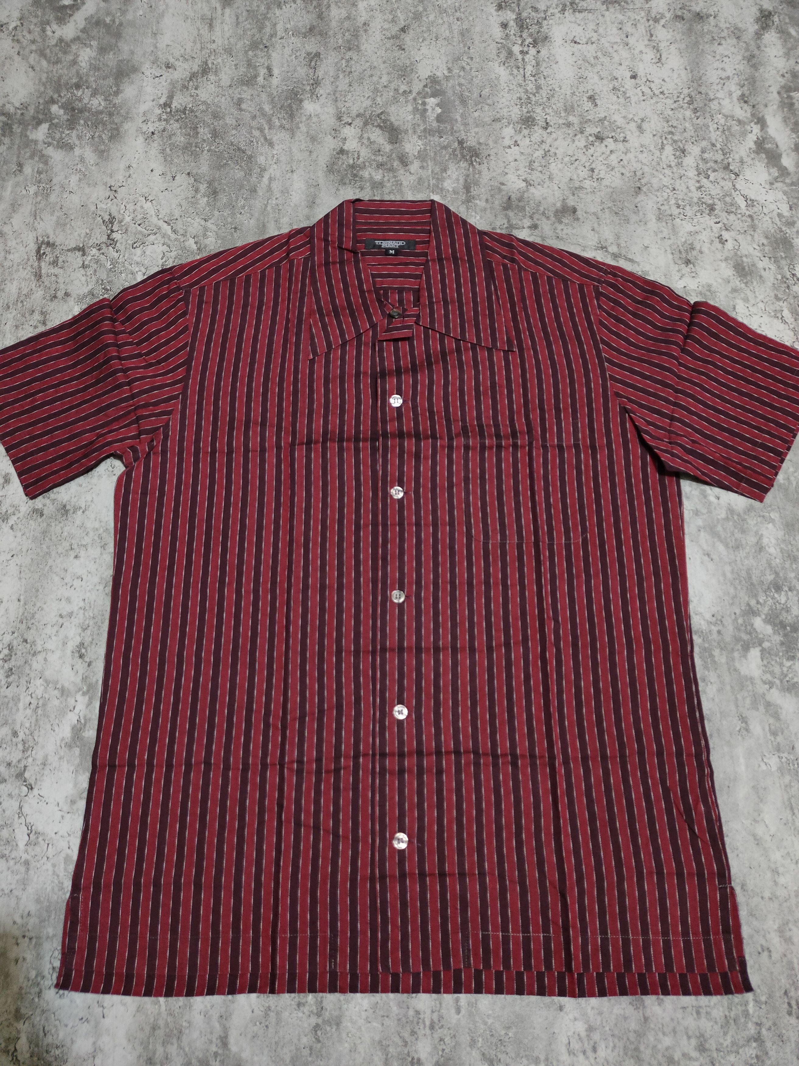 Hysteric Glamour × Japanese Brand × Tornado Mart Tornado Mart Strip Shirt Size US M / EU 48-50 / 2 - 2 Thumbnail